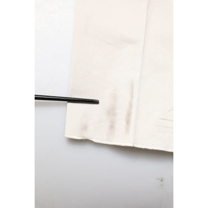 Dolce & Gabbana White Cotton Dress Slim Formal Pants