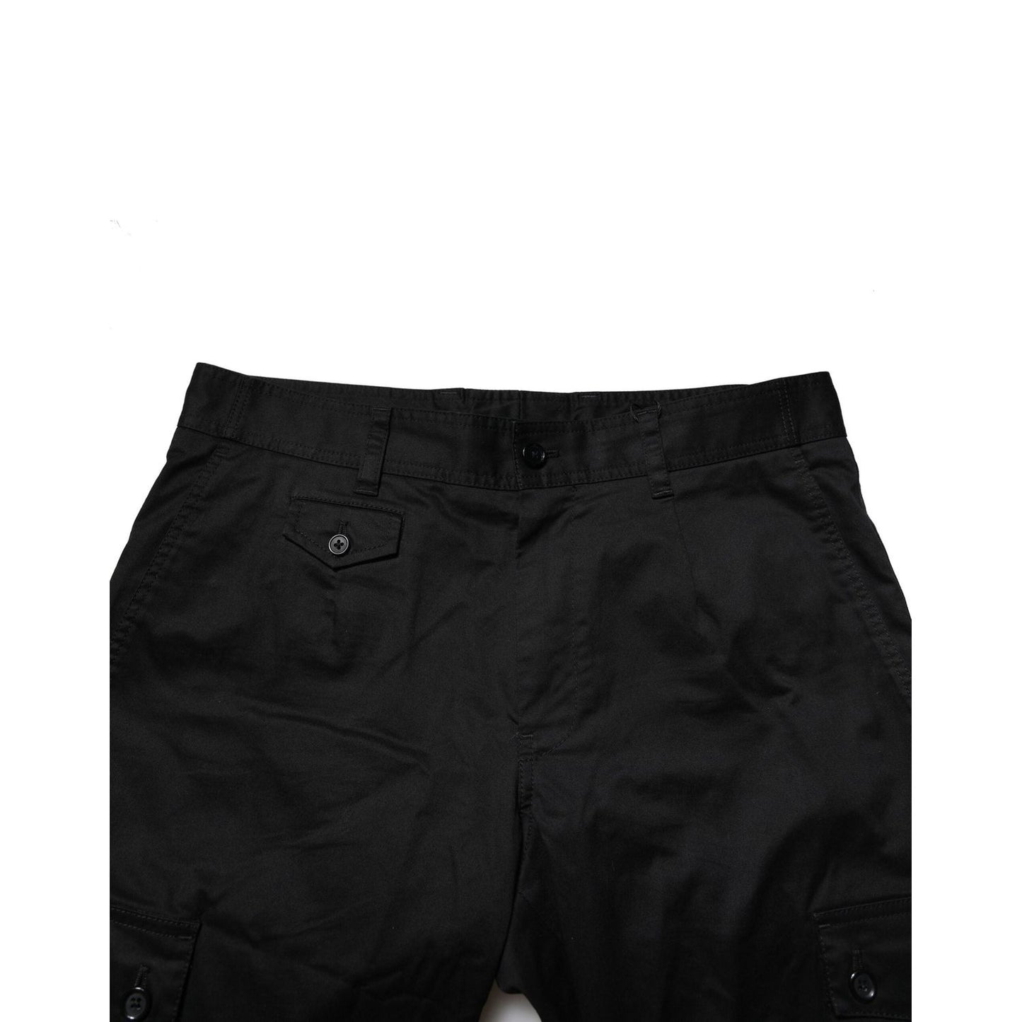 Dolce & Gabbana Black Cotton Dress Slim Formal Pants PAN76461-48