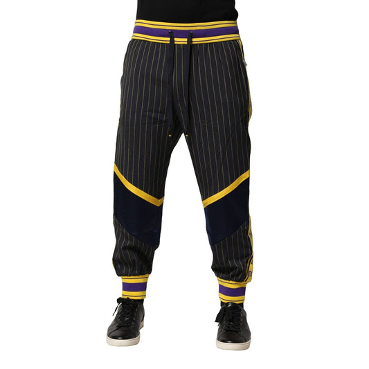 Dolce & Gabbana Multicolor Stripes Wool Jogger Pants PAN76466-50