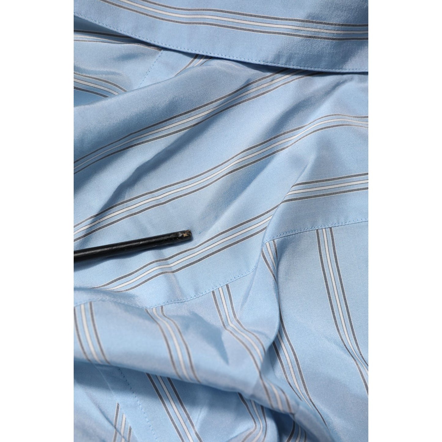 Dolce & Gabbana Light Blue MARTINI Striped Formal Dress Shirt