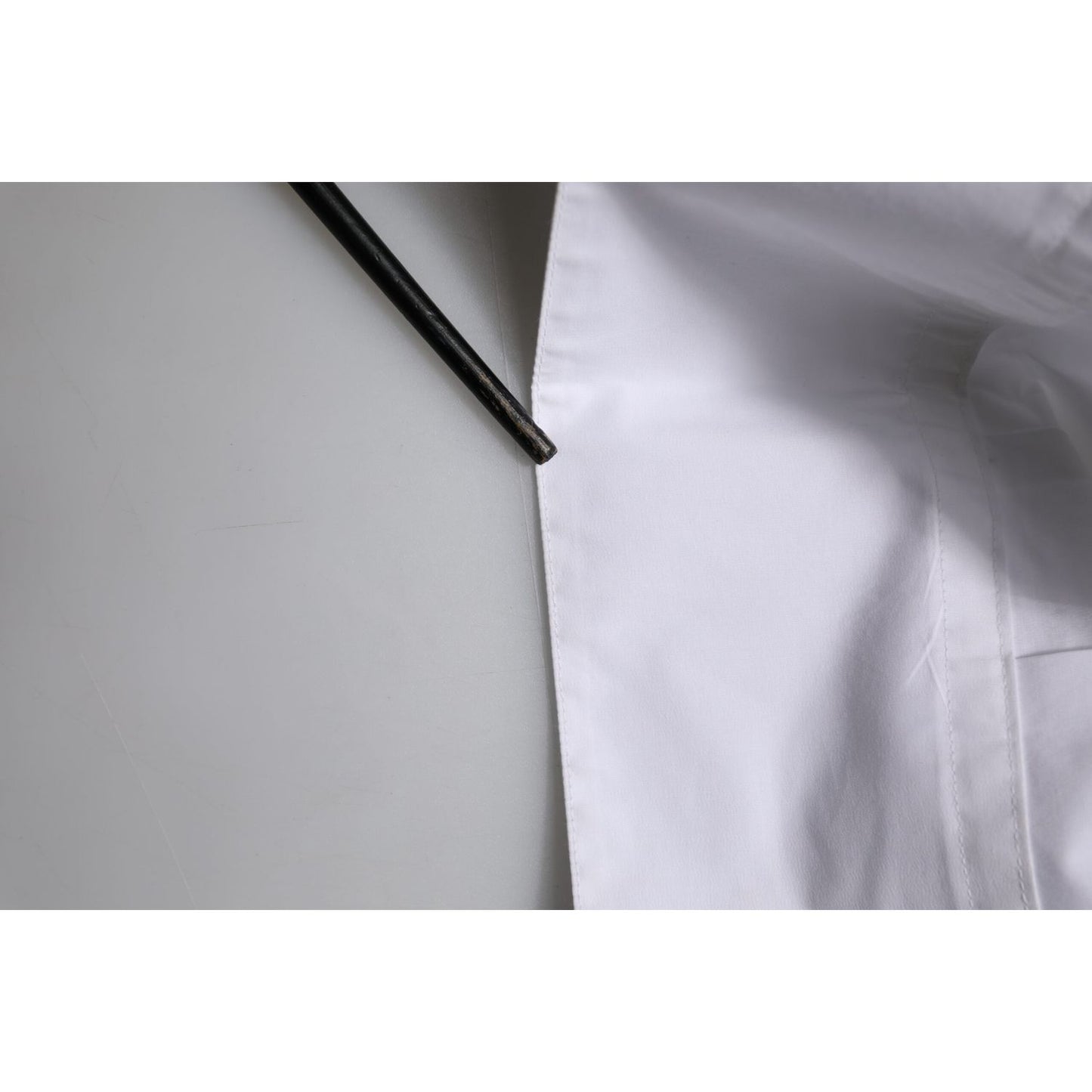 Dolce & Gabbana White Cotton Long Sleeves Dress Formal Shirt