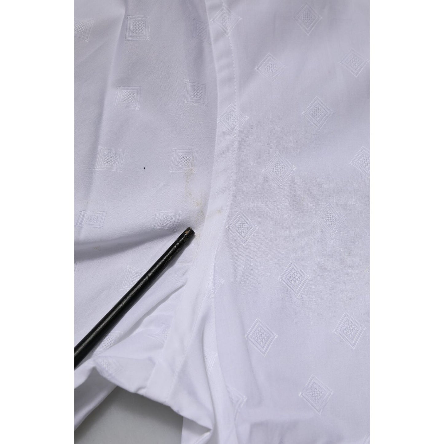 Dolce & Gabbana White Bib Cotton Poplin GOLD Formal Shirt