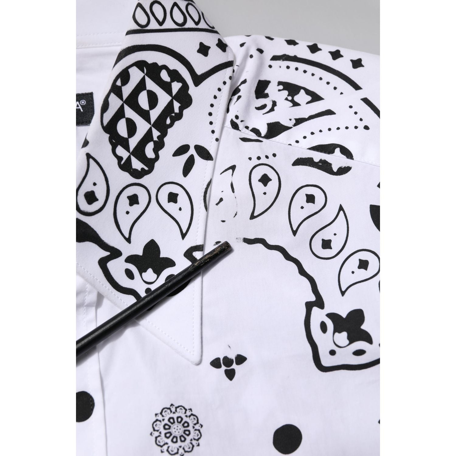 Dolce & Gabbana White MARTINI Bandana Print Formal Shirt