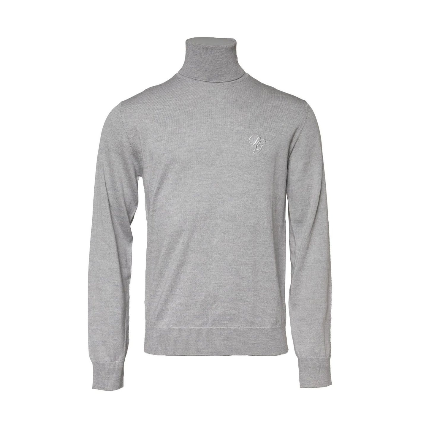 Dolce & Gabbana Gray Long Sleeve Turtleneck Pullover Sweater