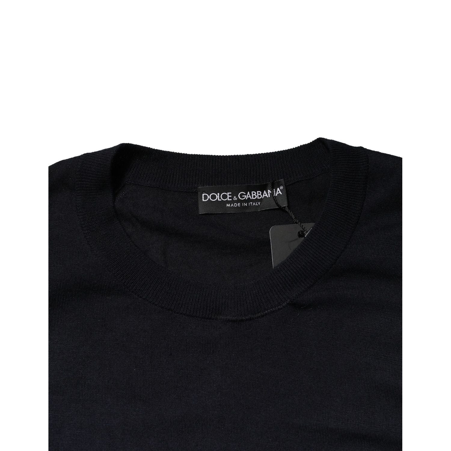 Dolce & Gabbana Black Long Sleeve CrewNeck Pullover Sweater