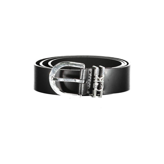 Calvin Klein Black Leather Women Belt CA-17569-75 CM / 30 INCHES