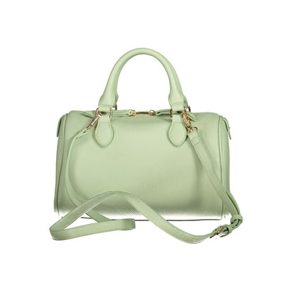 Mario Valentino Green Polyethylene Women Handbag with adjustable strap and sturdy handles.