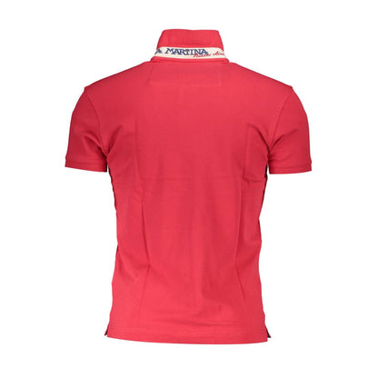 La Martina Red Cotton Polo Shirt
