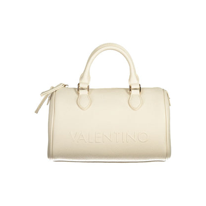 Mario Valentino Beige Polyethylene Women Handbag with zip closure and elegant design for chic styling and functionality.