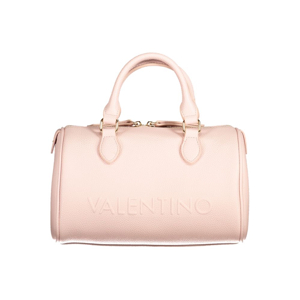 Mario Valentino Pink Polyethylene Women Handbag with handles and shoulder strap