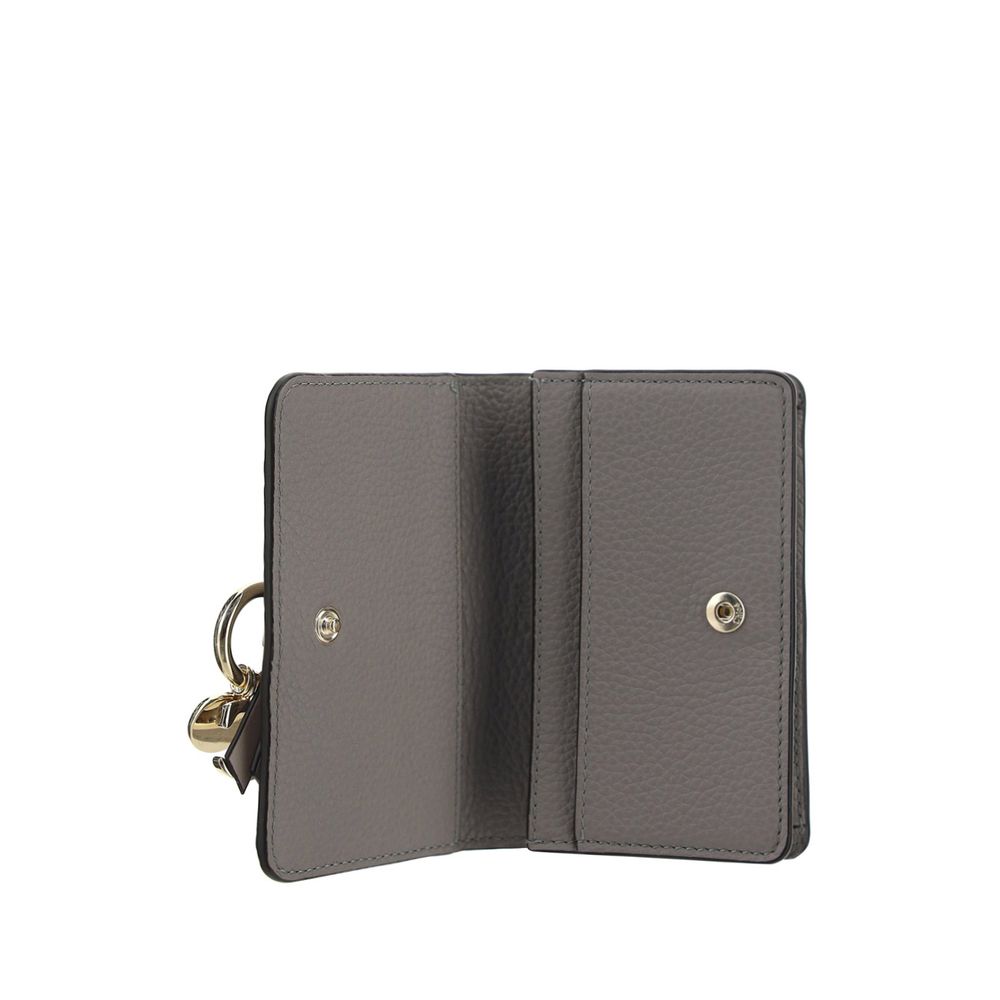 Chloé Gray Calf Leather Bos Taurus Wallet