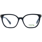 Polaroid Black Women Glasses Frame in full-rim square style with black polyamide material and demo lenses.