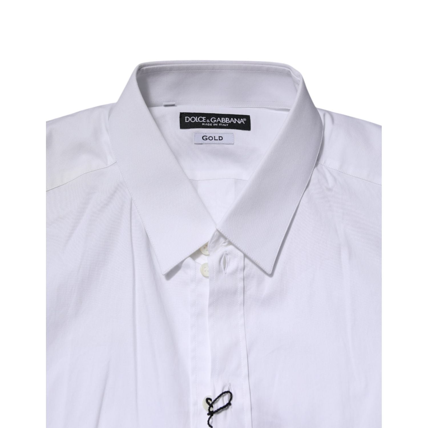 Dolce & Gabbana White GOLD Long Sleeve Dress Formal Shirt