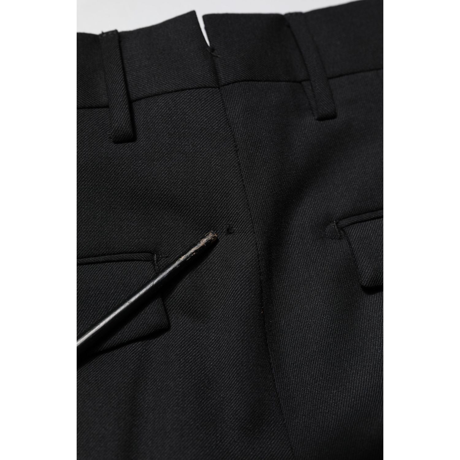 PT Torino Black Solid Formal Tapered Men Dress Pants