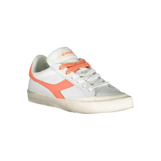 Diadora White Leather Women Sneaker DI-1373-EU36/US6