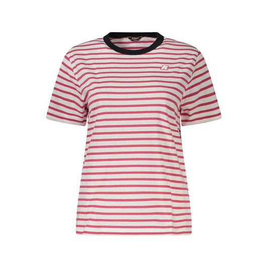 K-WAY Pink Cotton Women T-Shirt KW-38674-L