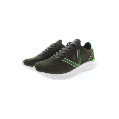 U.S. POLO ASSN. Green Polyester Men Sneaker