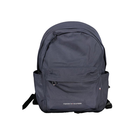 Tommy Hilfiger Blue Polyester Backpack with adjustable straps and multiple compartments