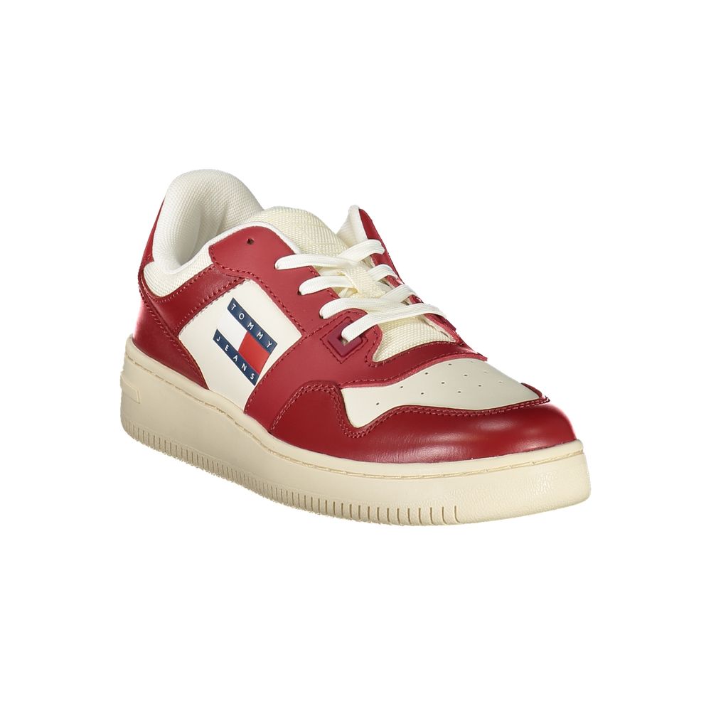 Tommy Hilfiger Red Polyester Sneaker