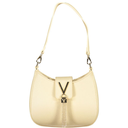 Mario Valentino Beige Polyethylene Women Handbag with chain strap and chic design, versatile and elegant accessory