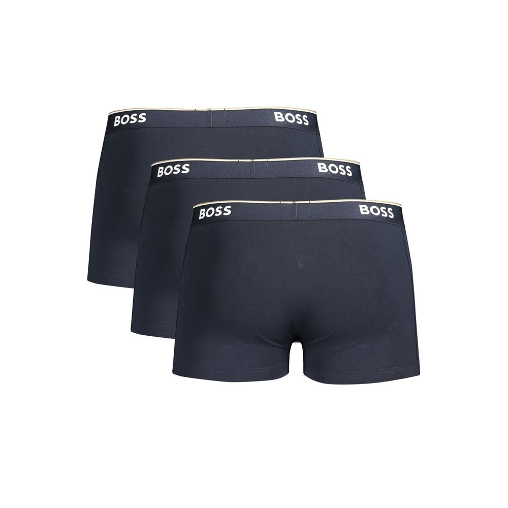 Hugo Boss Blue Cotton Men Boxer Underwear BO-35728-S