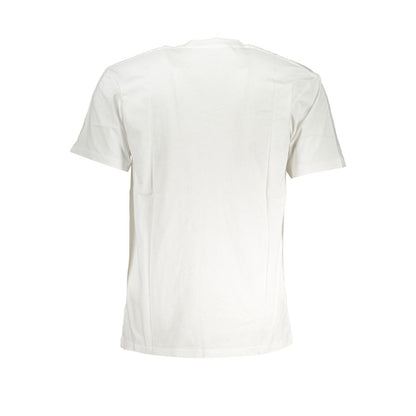 Back view of Vans White Cotton Men T-Shirt showcasing simple and timeless design.