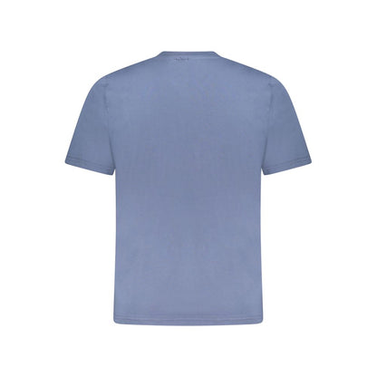 Alt Tag: Back view of North Sails Blue Cotton Men T-Shirt showcasing its classic short-sleeve and crew neck design.