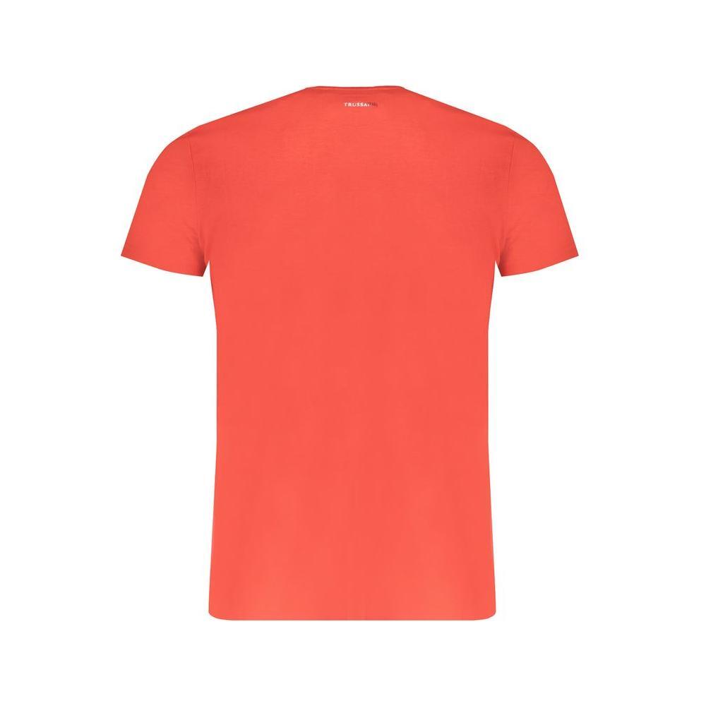 Trussardi Red Cotton T-Shirt TR-30137-S