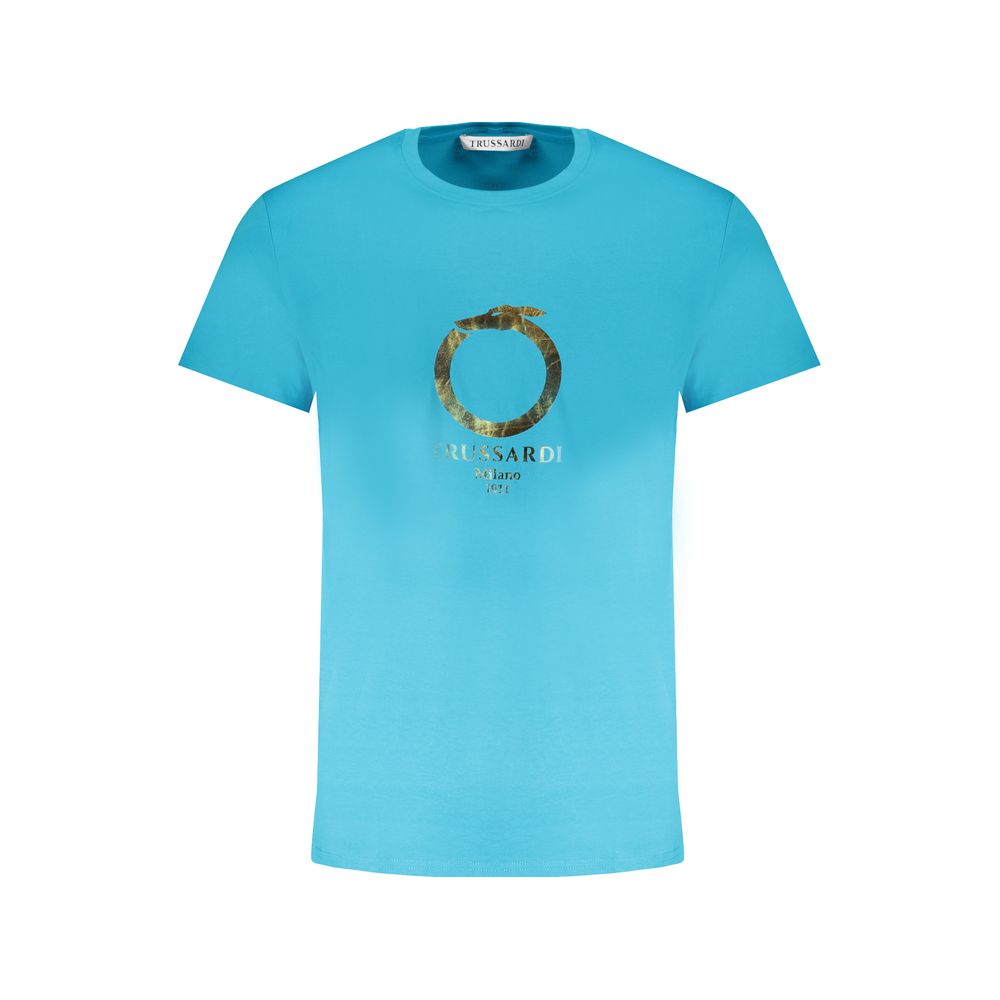 Trussardi Azzurro Cotton Men T-Shirt
