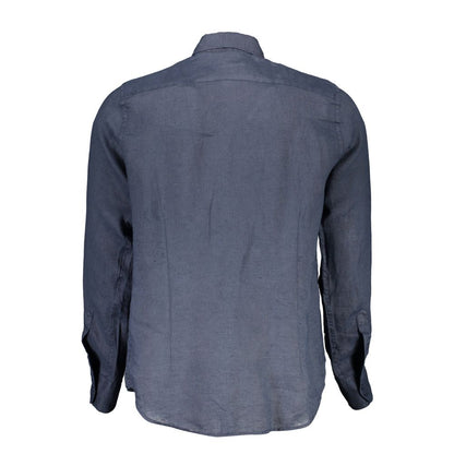 La Martina Blue Linen Shirt