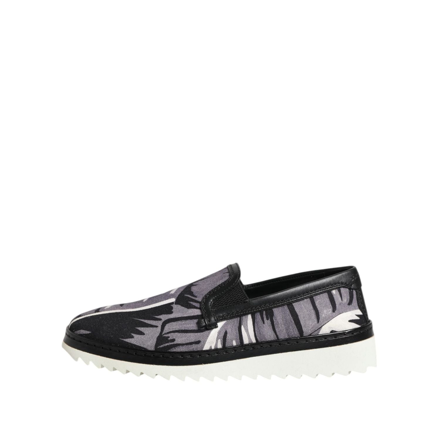 Dolce & Gabbana Black Tropical Slip On Men Sneakers Shoes