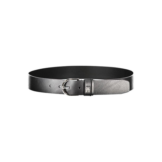 Tommy Hilfiger Black Leather Women Belt TO-26200-70 CM / 28 INCHES
