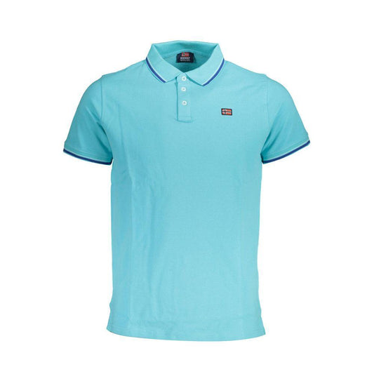 Norway 1963 Blue Cotton Men Polo Shirt