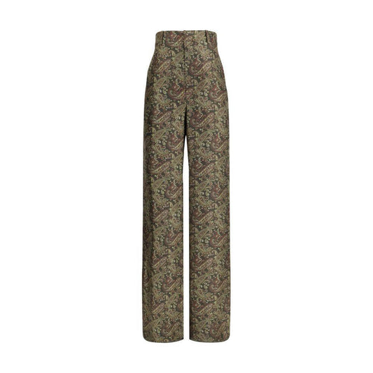 Saint Laurent Paisley patterned silk Pants SA-820232Y6K901355-IT40 | M
