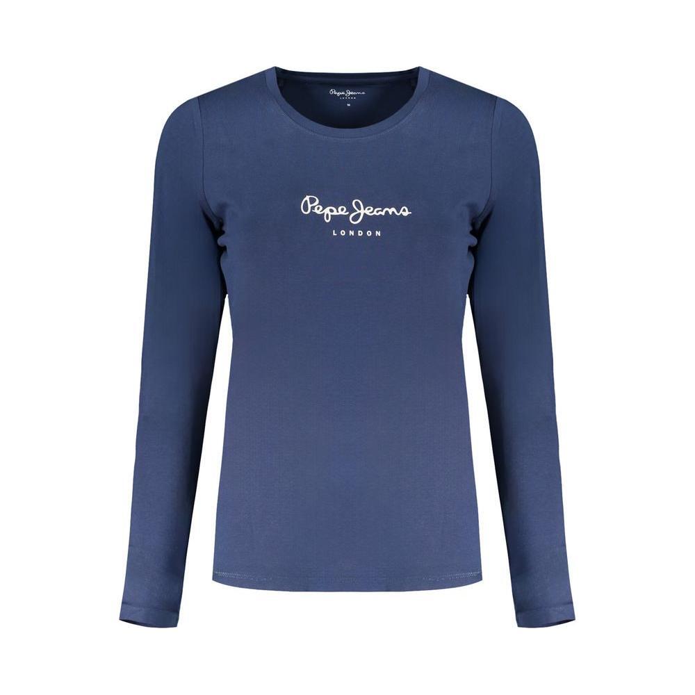 Pepe Jeans Blue Cotton Tops & T-Shirt PE-31361-XS