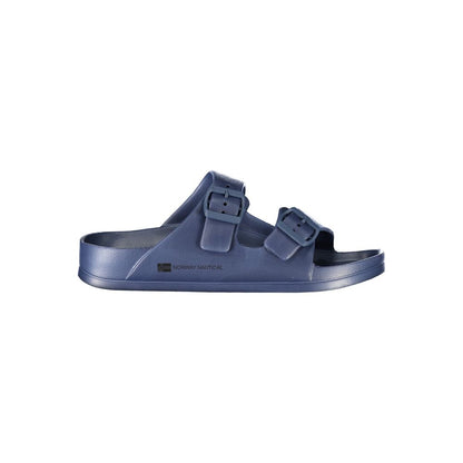 Norway 1963 Blue Plastic Men Sandal with buckles and logo, sophisticated summer footwear