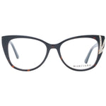 Marciano by Guess Brown Women Glasses Frame, full-rim cat eye style with plastic material and demo lenses, includes branded case.