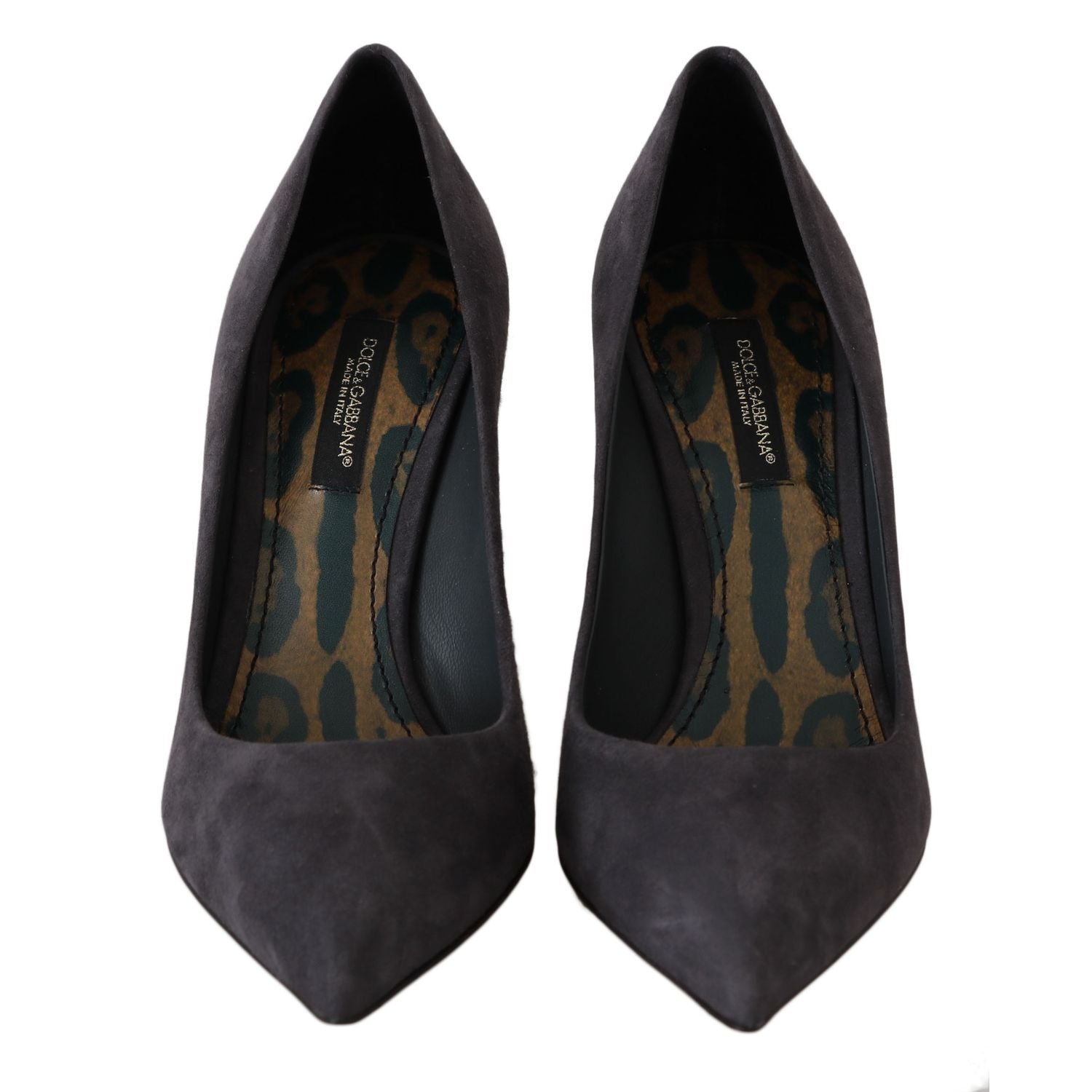 Dolce & Gabbana Gray Suede Leather Stiletto  Shoes Heels