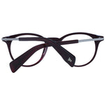 Yohji Yamamoto Red Unisex Glasses Frame, full-rim acetate with demo lenses, 50-20-140 size, in a branded soft case.