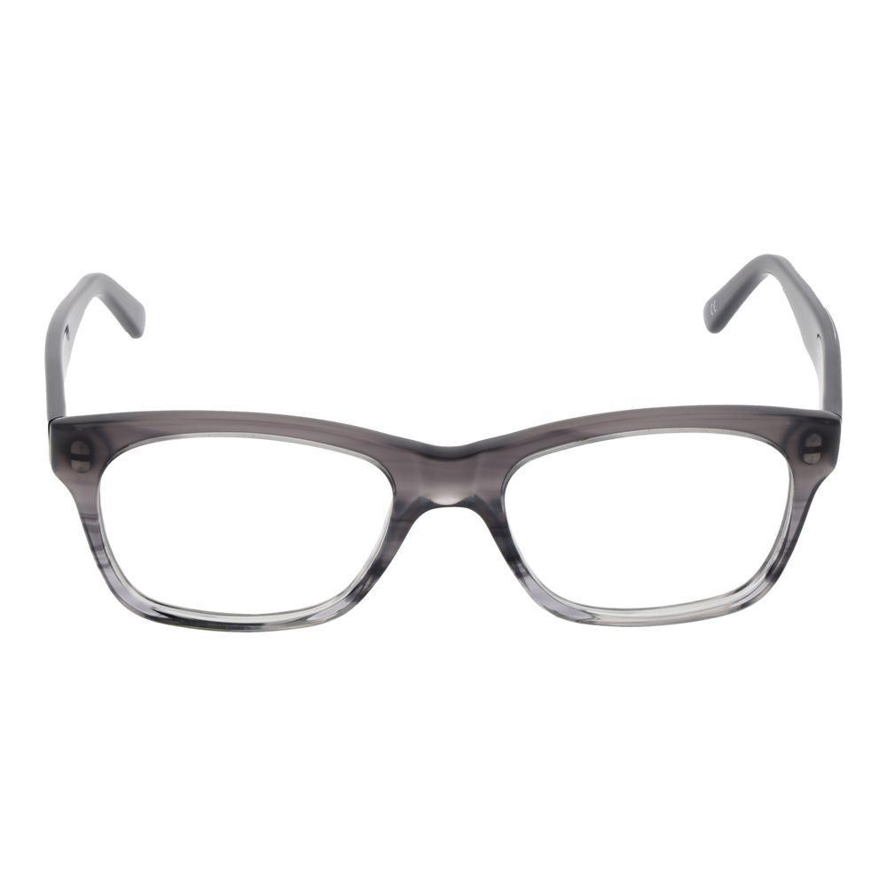Andy Wolf Gray Unisex Glasses Frame, acetate full-rim style with rectangle lenses, 50-16-145 size, gray color.