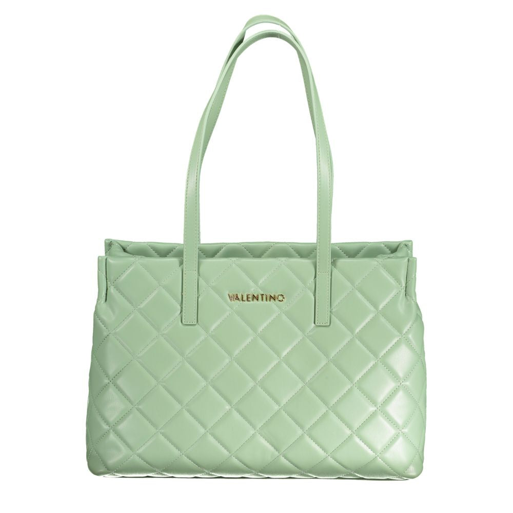 Front view with bag zipped and handles upright.