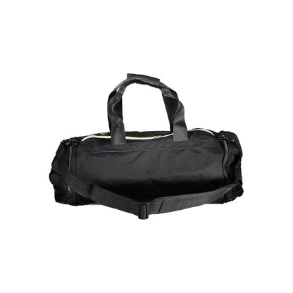 K-WAY Black Polyamide Luggage And Travel bag with shoulder handles, removable strap, and multiple pockets.