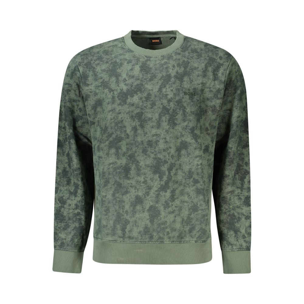 Hugo Boss Green Cotton Sweatshirt