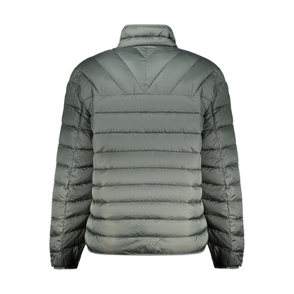 Napapijri Green Polyamide Men Jacket - back view of quilted design, showcasing durable and stylish fabric for versatile wear.