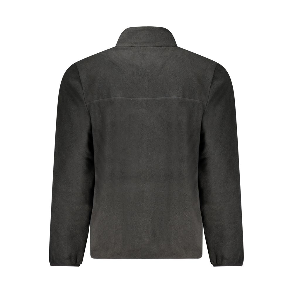 Back view of Fila Black Polyester Men Jacket with long sleeves
