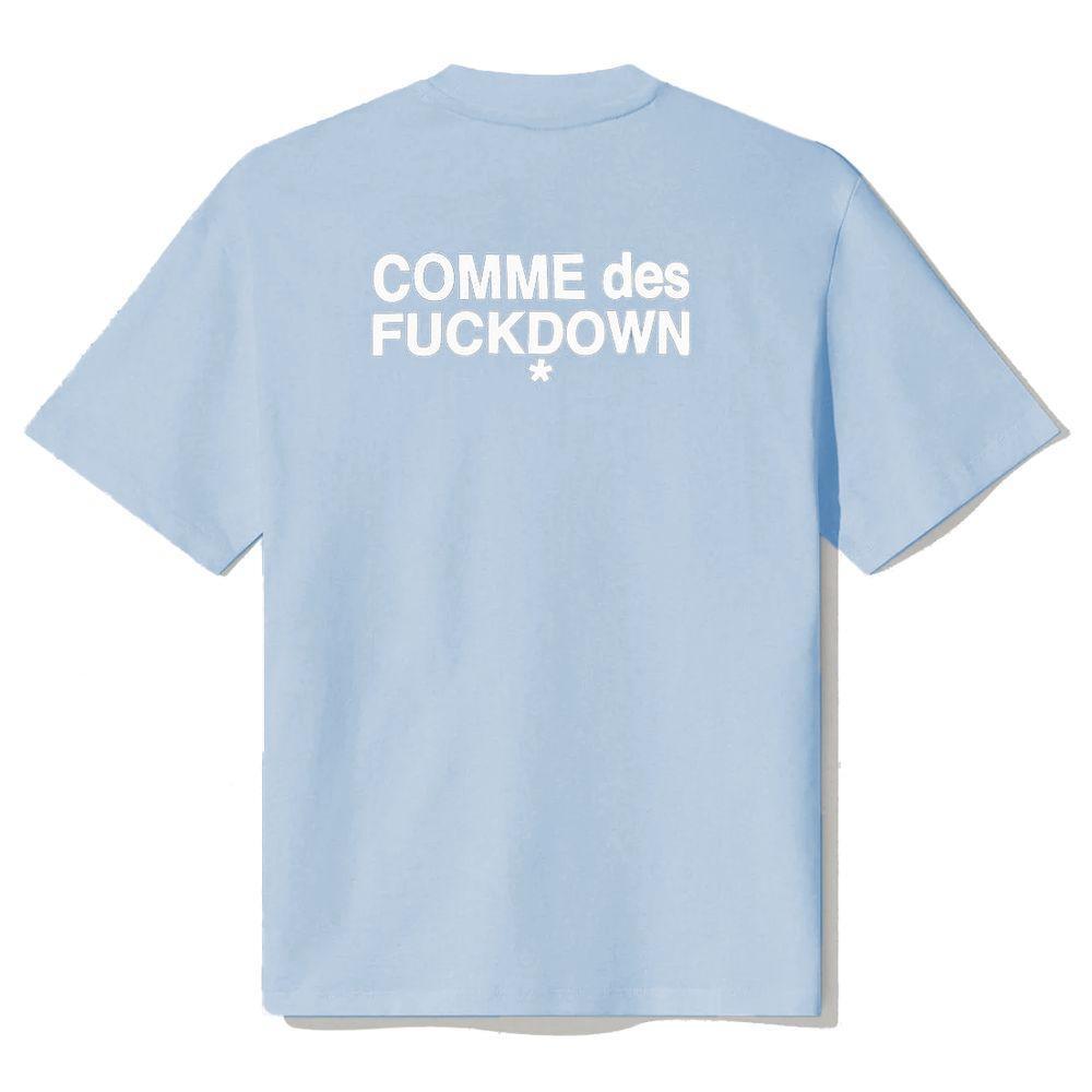 Comme Des Fuckdown Blue Cotton Women T-Shirt