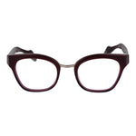 Yohji Yamamoto Purple Women Glasses Frame in acetate, full-rim style with butterfly shape, featuring demo lenses with 49-21-140 size.