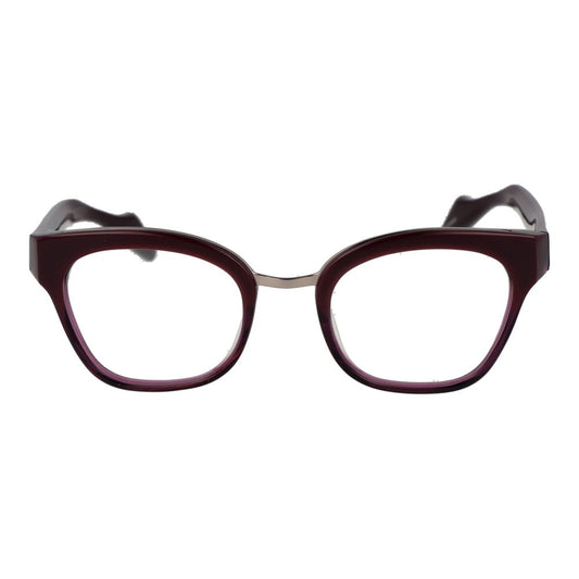 Yohji Yamamoto Purple Women Glasses Frame in acetate, full-rim butterfly style for women. Frame size: 49-21-140.