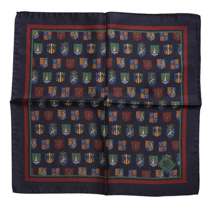 Dolce & Gabbana Multicolor Medals Square Foulard Scarf