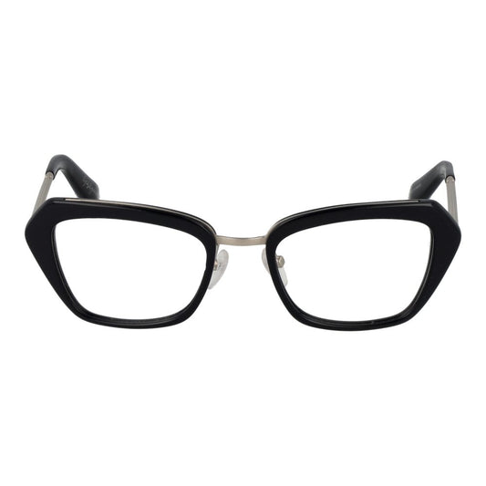 Black rectangular glasses frame on white background.